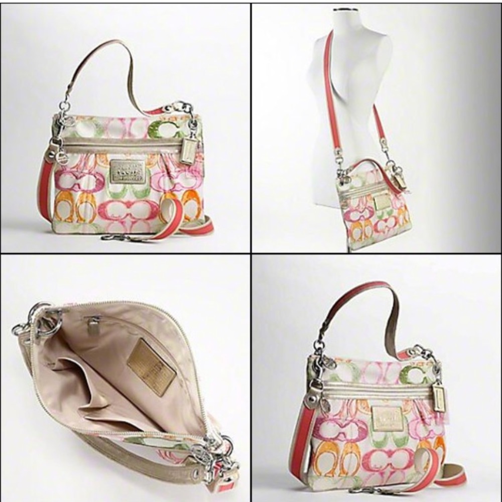 Coach Poppy Signature Scribble Crossbody Bag